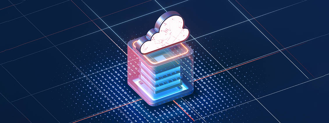 cloud computing and cube with dark background d rendering